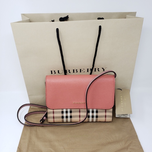 Burberry Handbags - 100% Auth Burberry Soft Grain Haymarket Crossbody